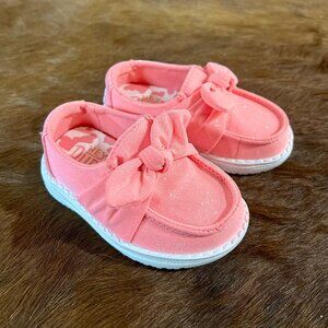 NEW Hey Dude Wendy Toddler Bow T Stardust Pink Glitter